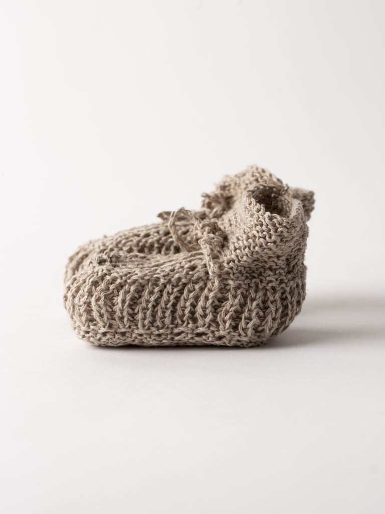 Hand Knitted Linen Baby Shoes – The Arc
