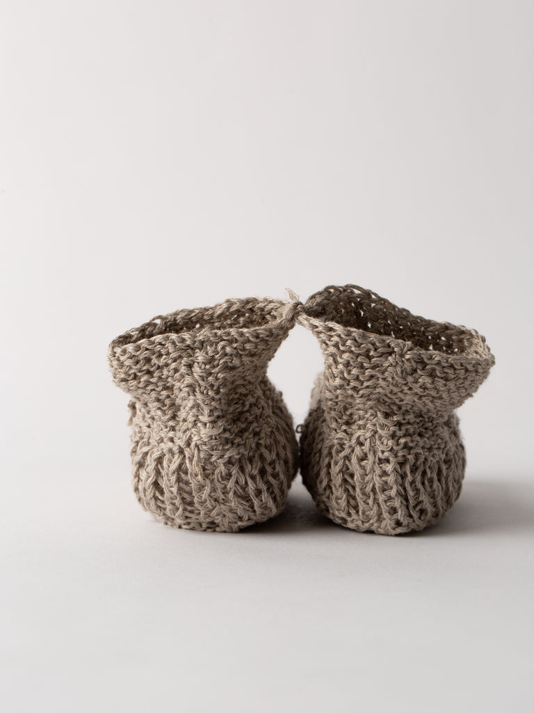 Hand Knitted Linen Baby Shoes – The Arc