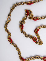 Mid Century Necklace with Red Detail