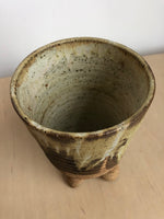 Vintage Footed Ceramic Vessel