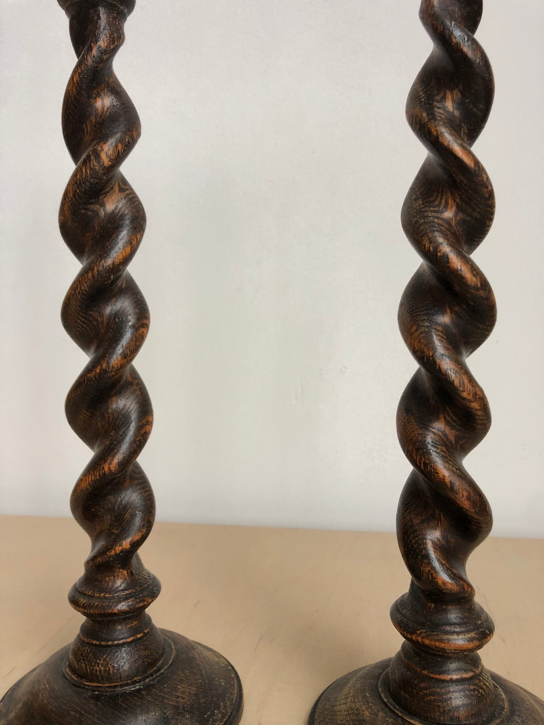 Pair Vintage Twist Candle Holders