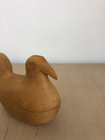 Vintage Carved Wood Duck Trinket Box