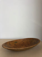 Early Vintage Wood Oval Bowl