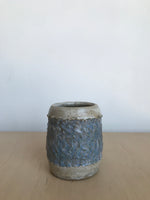 Mid Century Soft Periwinkle Textured Vase