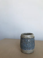 Mid Century Soft Periwinkle Textured Vase