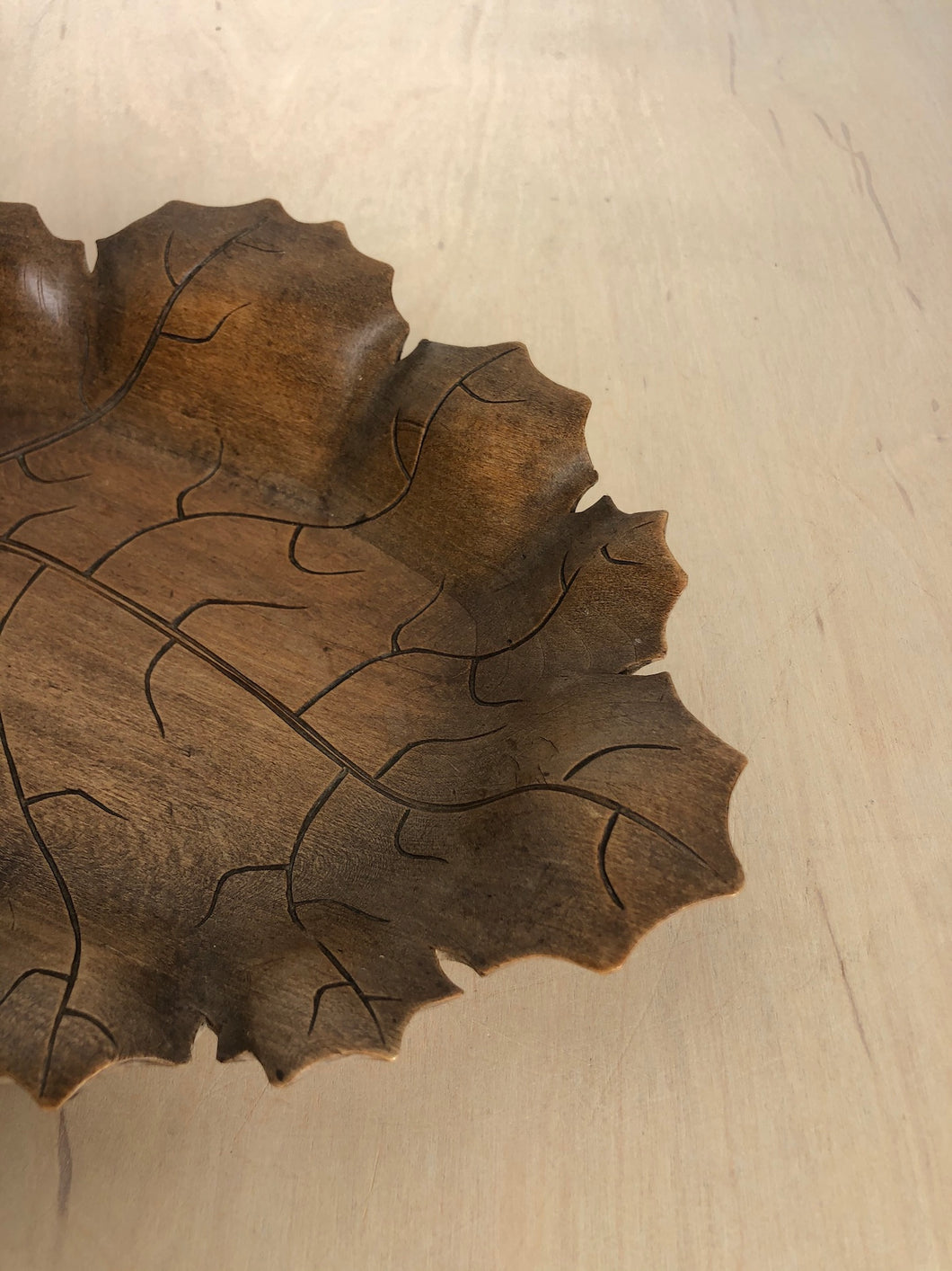 Vintage Carved Decorative Maple Leaf