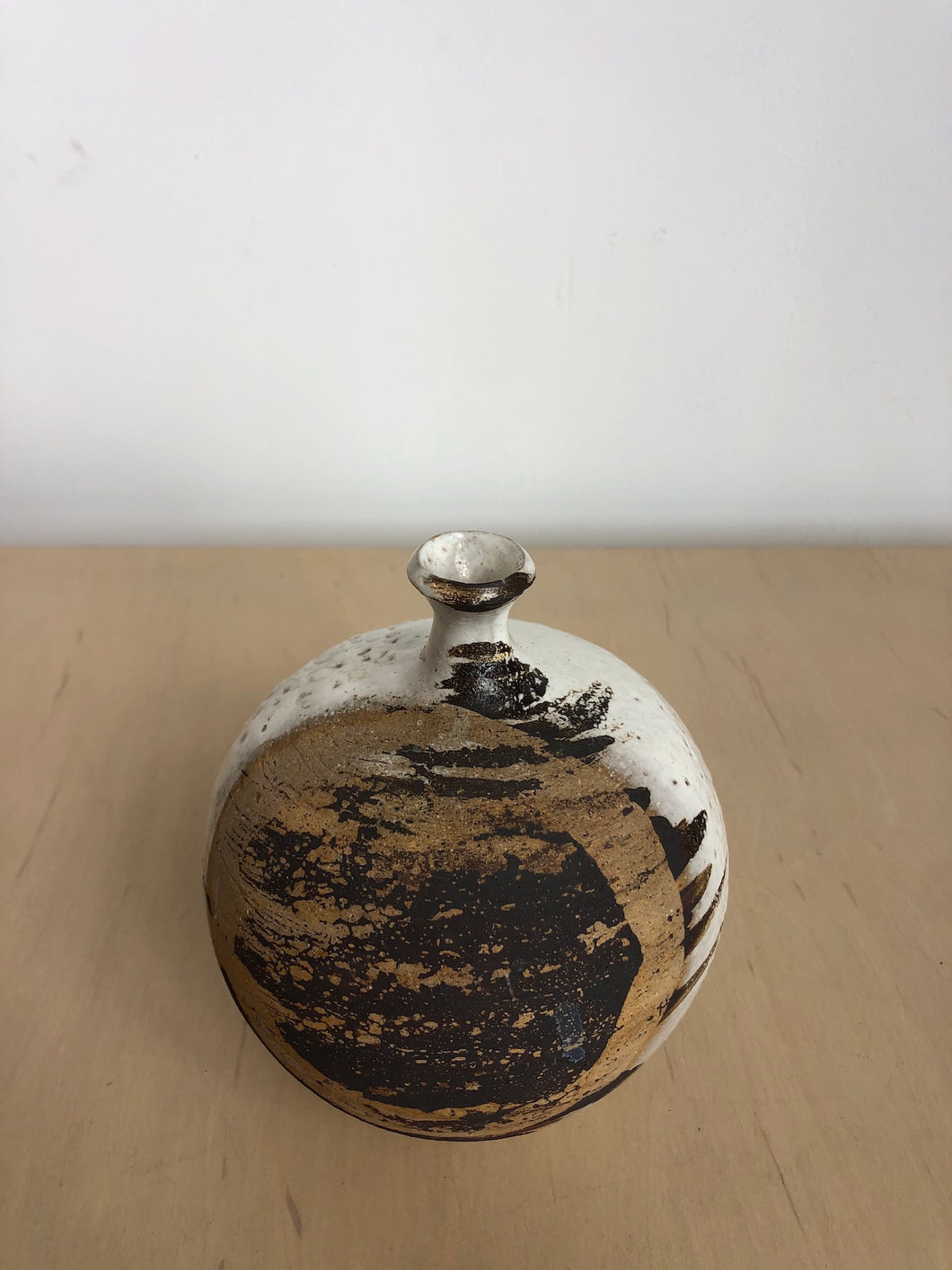 Vintage Glazed Ceramic Bud Vase