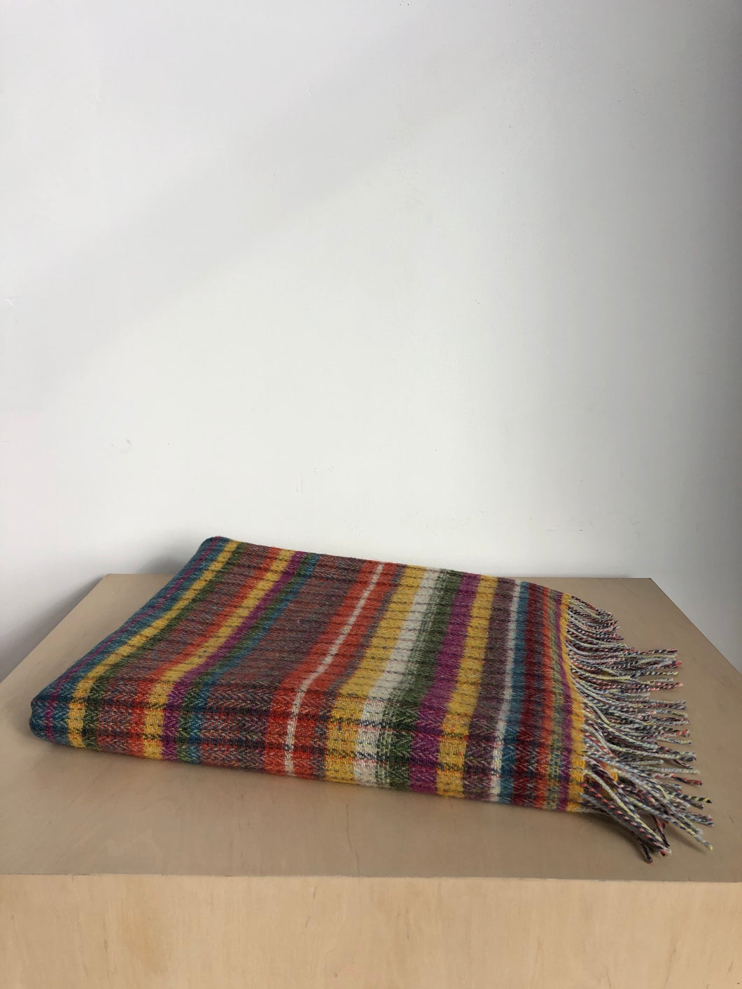 Handwoven Multicolor Wool Throw