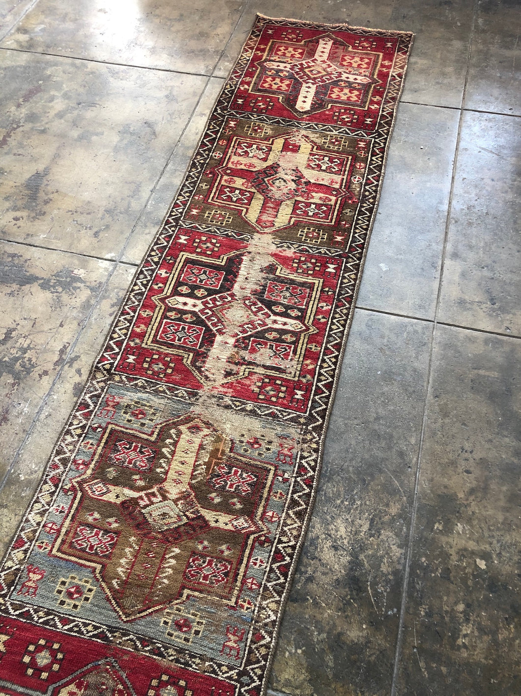 Vintage Distressed Runner Rug