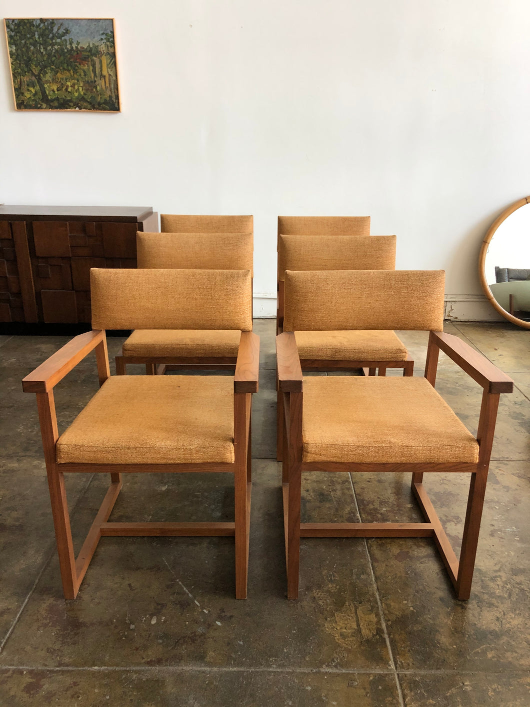 Walnut Dining Chair - Set of Six