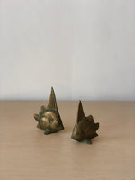 Pair Vintage Brass Decorative Fish