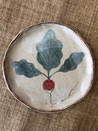 Hand-Painted 6" Ceramic Dish in Radish