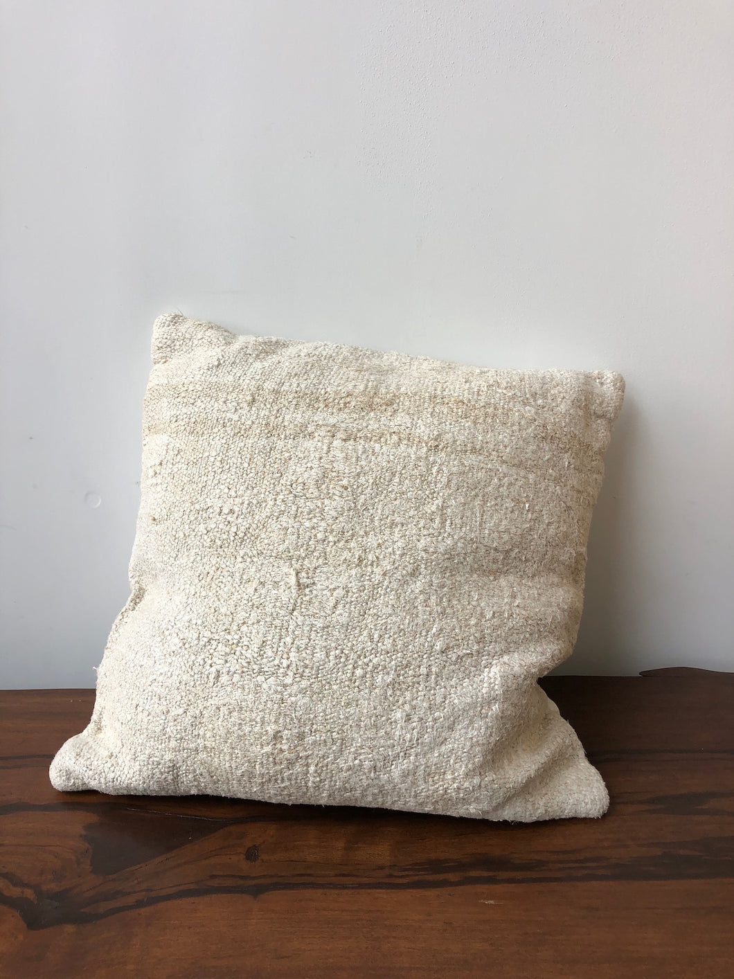 Large Vintage Hemp Pillow - C