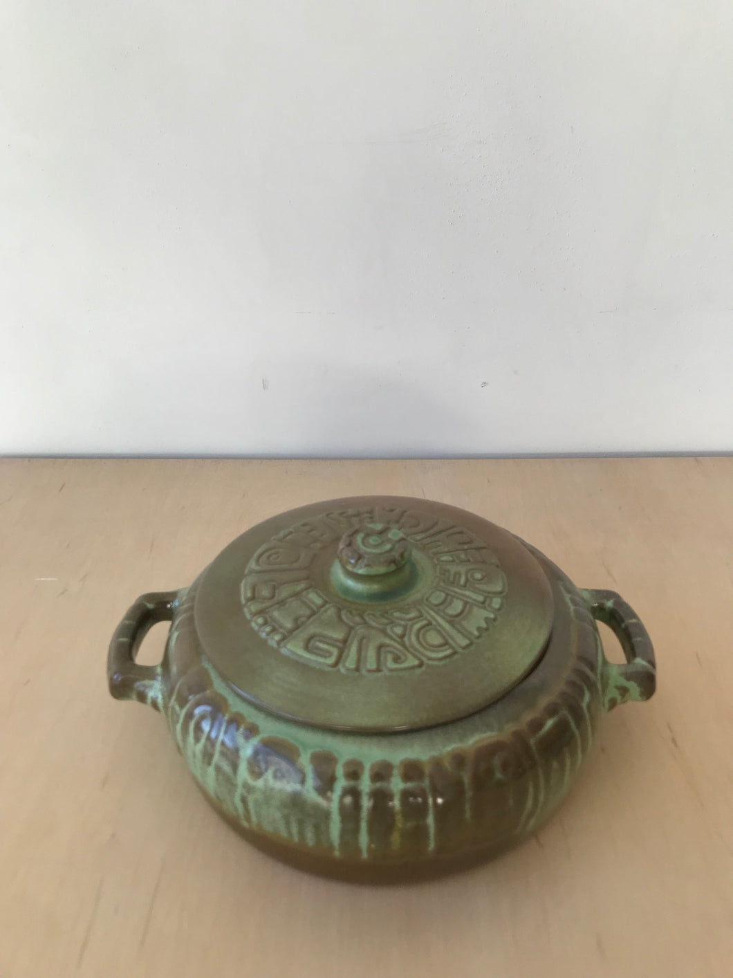 Frankoma Mayan Aztec Casserole with Lid