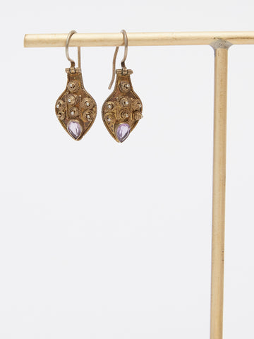 Vintage Amethyst and Gold Fill Earrings