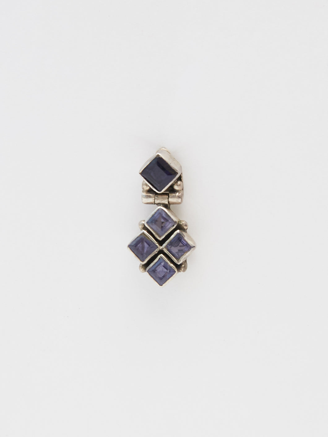 Vintage Silver and Blue Stone Earrings
