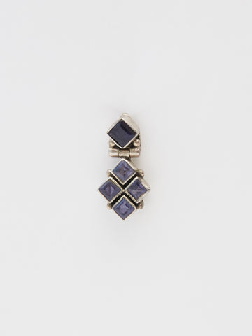 Vintage Silver and Blue Stone Earrings