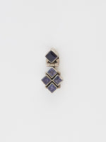 Vintage Silver and Blue Stone Earrings