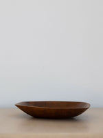 Vintage Hand Carved Walnut Dish