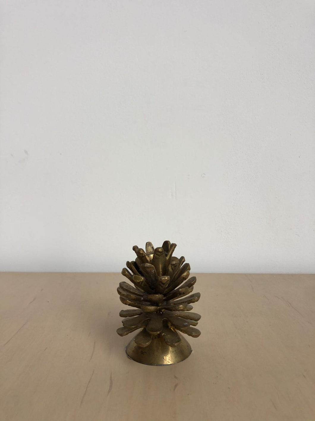 Vintage Brass Pine Cone Candle Holders - Brass Candlestick Holders