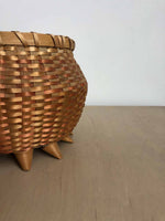 Vintage Curled Footed Basket