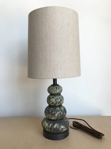Cairn Stack Lamp with Linen Shade