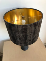 Black Ceramic Lamp with Custom Shade