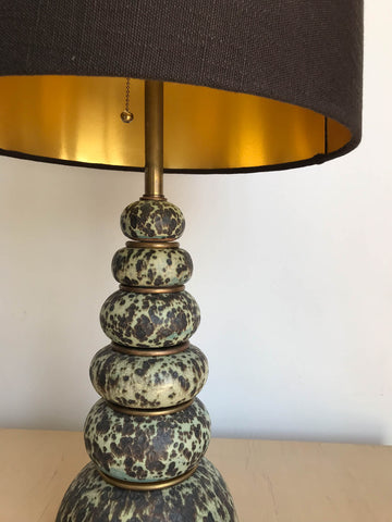Cairn Stack Lamp with Chocolate Shade