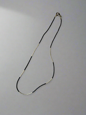 Black and Gold Bead Choker