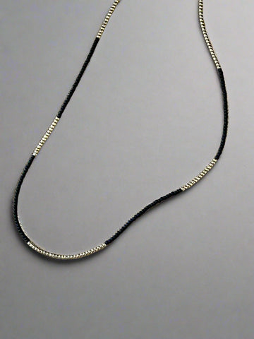 Black and Gold Bead Choker