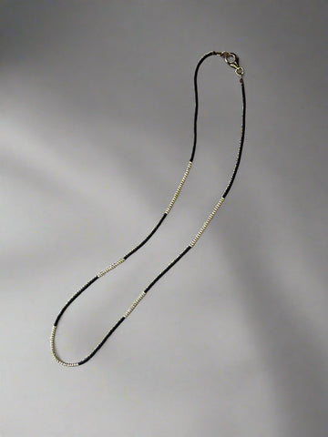 Black and Gold Bead Choker