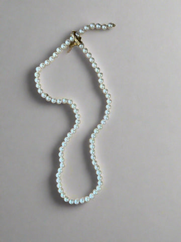 Vintage Cultured Pearl Necklace with Snake