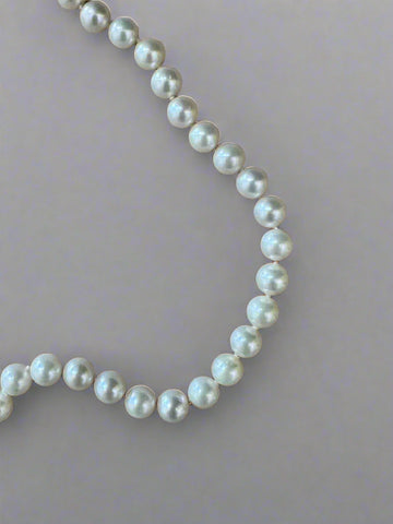 Vintage Cultured Pearl Necklace with Snake