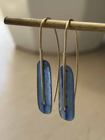 14k Gold and Lapis Lazuli Earrings