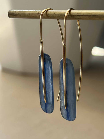 14k Gold and Lapis Lazuli Earrings