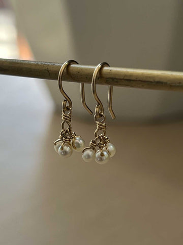 Petite Freshwater Pearl Earrings