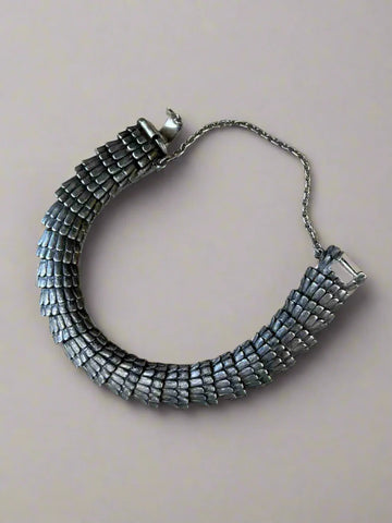 Monet Silver Tone Dragon Tail Bracelet
