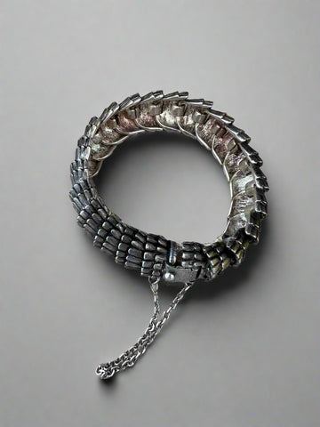 Monet Silver Tone Dragon Tail Bracelet