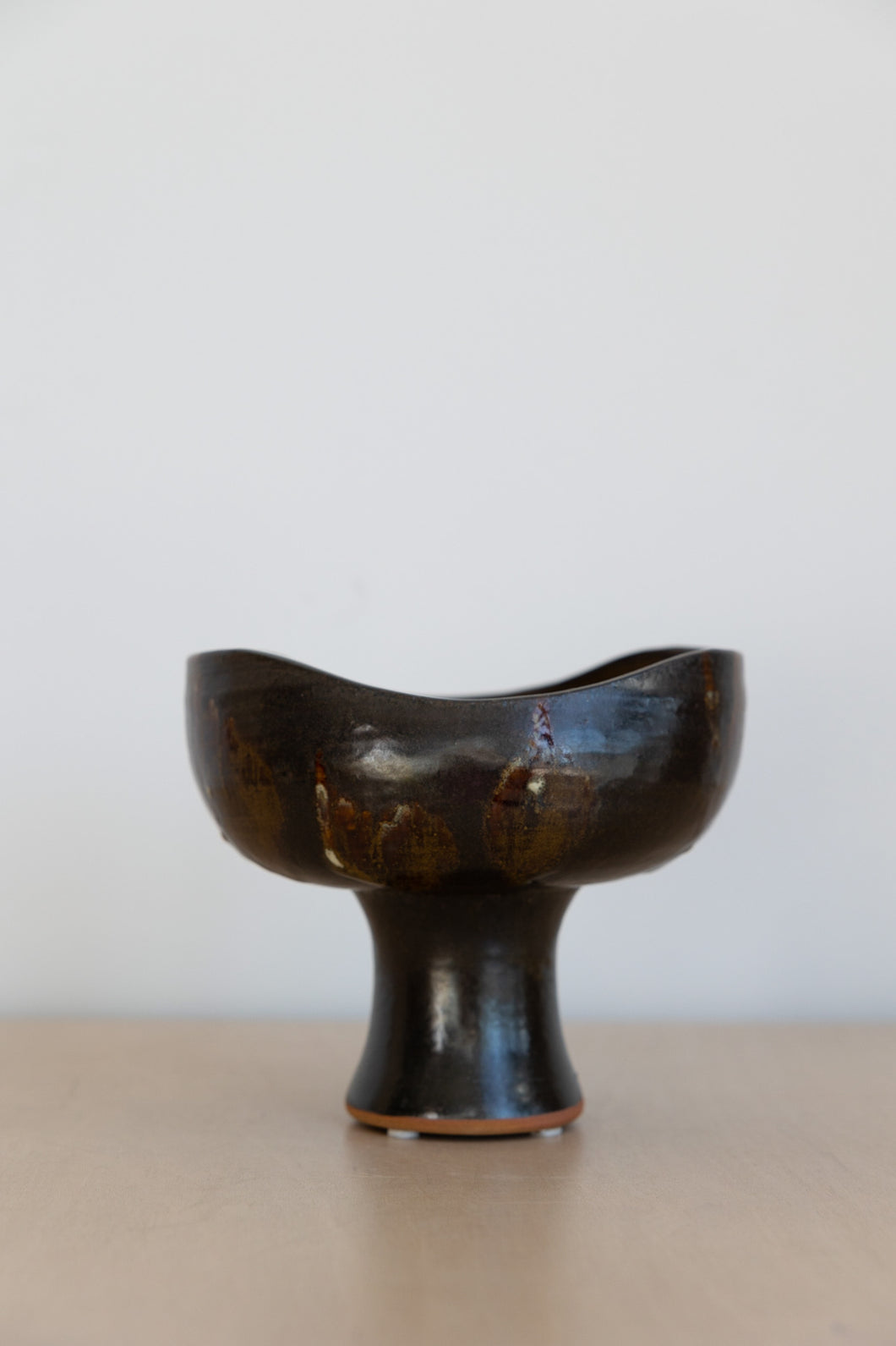 Vintage Ceramic Pedestal Vessel