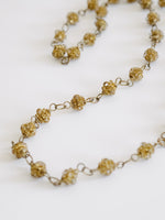 Wire Basket Bead 1940's Necklace