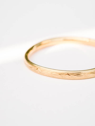 Vintage Baby Bangle with Elegant Etching