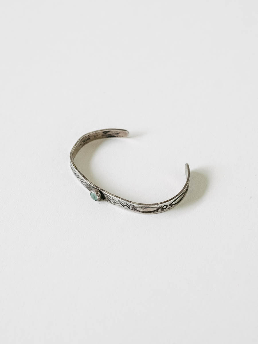 Zuni Children’s Cuff in Silver and Turquoise