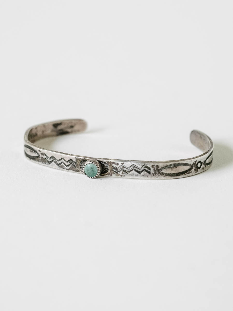 Zuni Children’s Cuff in Silver and Turquoise