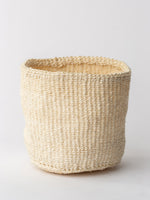 Medium Sisal Cylindrical Basket in Ivory