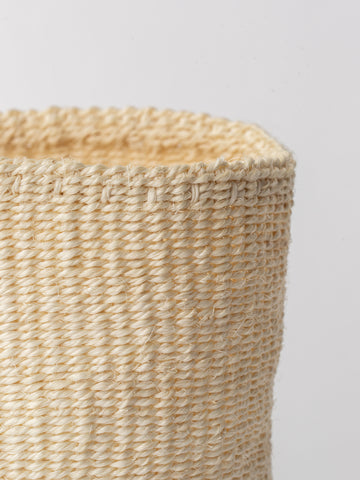 Small Sisal Cylindrical Basket in Ivory