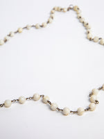Vintage Bone Color Bead Necklace