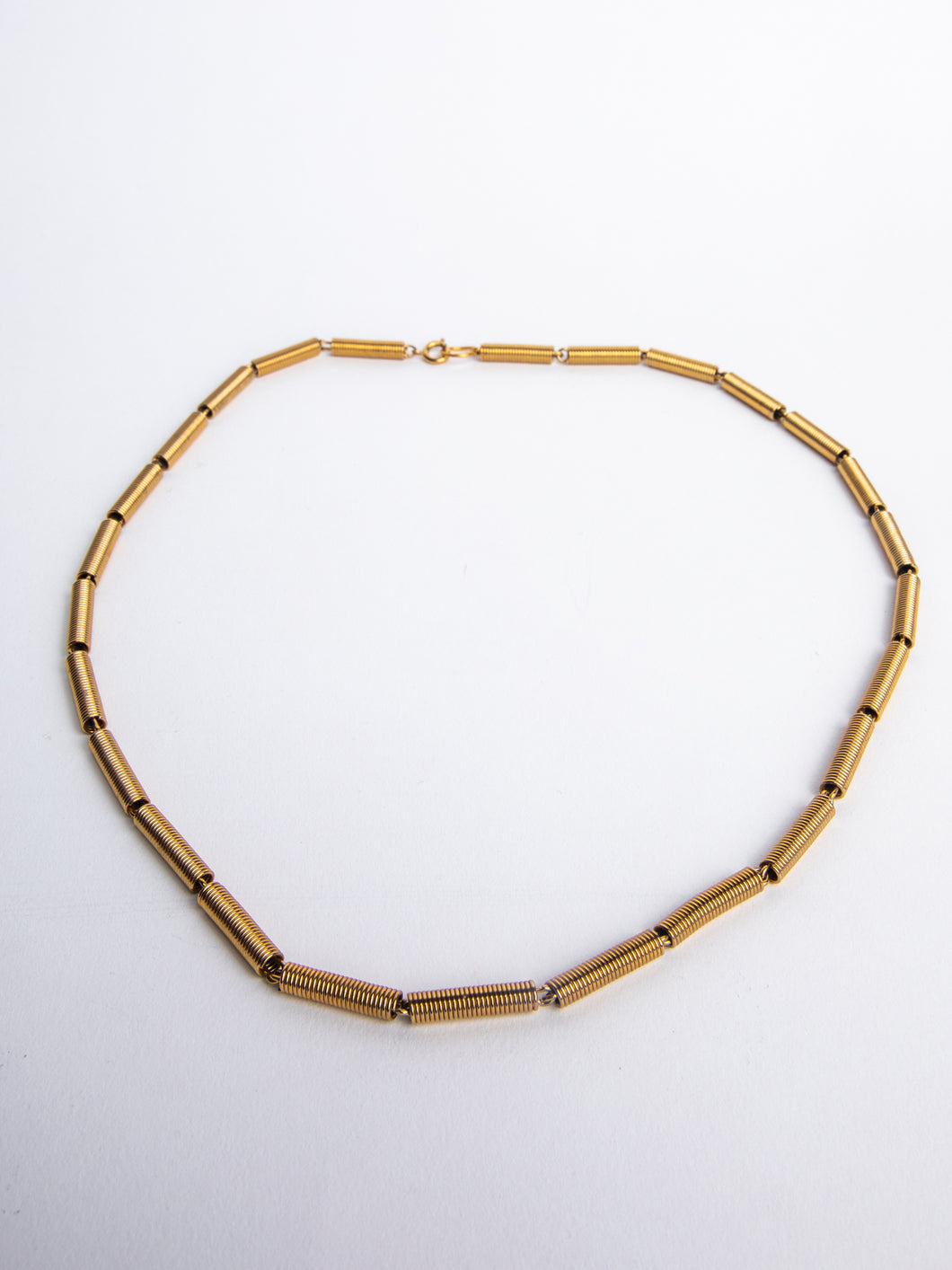 Vintage Mid Century Tubular Link Necklace