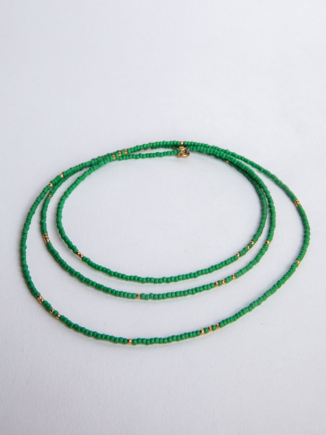 Green and Gold Bead Necklace
