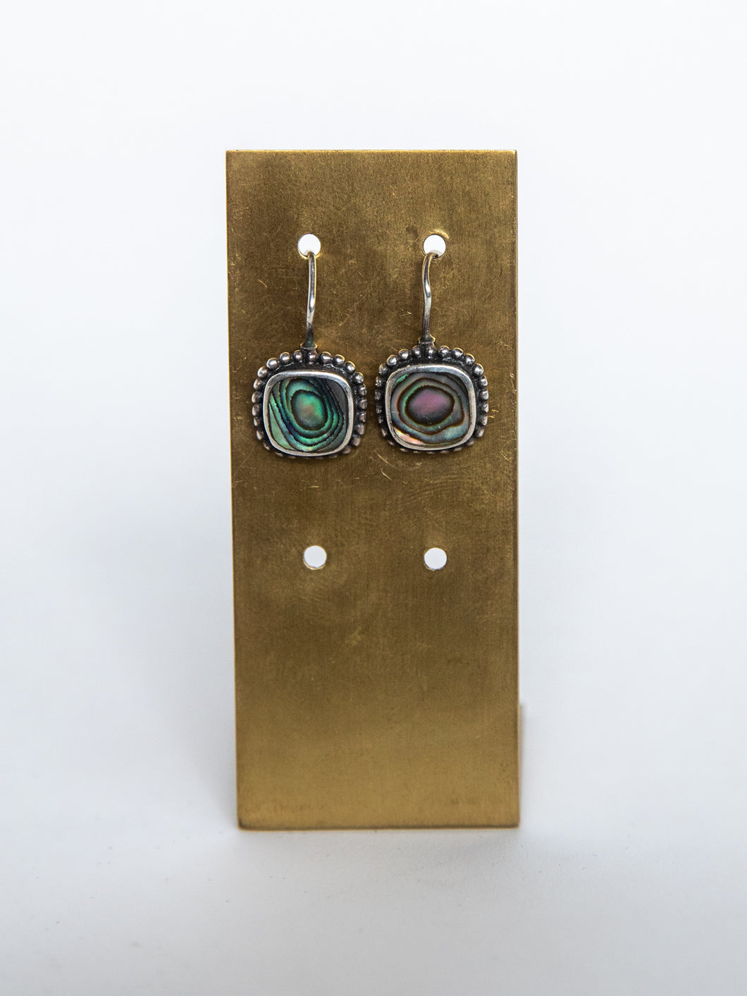 Vintage Silver and Mother of Pearl Earrings