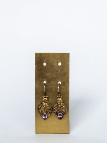 Vintage Amethyst and Gold Fill Earrings